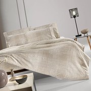 Φανελένια Σεντόνια Υπέρδιπλα (Σετ) Guy Laroche Elissa Cashmere Μπεζ ΜΕ ΛΑΣΤΙΧΟ 165x200+35