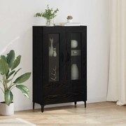 Highboard με συρτάρι Μαύρη Οξυά 70 x 31 x 115 εκ