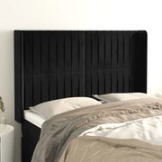 vidaXL Κεφαλάρι με Πτερύγια Μαύρο 147x16x118/128 εκ. Βελούδινο