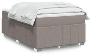 Κρεβάτι Boxspring με Στρώμα Taupe 120x190 εκ. Υφασμάτινο - Μπεζ-Γκρι