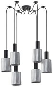 Φωτιστικό Οροφής Πολύφωτο Homelighting 77-8484 Black/Smoked