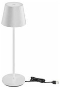 Επιτραπέζιο Φωτιστικό 2W 200lm 180° IP54 Επαναφορτιζόμενο Touch Dimmable με Ασύρματη Βάση Φόρτισης Θερμό Λευκό Άσπρο 7651 VTAC-7 7651