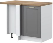 Επιδαπέδιο γωνιακό ντουλάπι Tahoma R-UG-1K-Γραφίτης - 109.00Χ64.00Χ88.00cm
