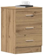 vidaXL Κομοδίνα 2 τεμ. τεχνίτης Δρυς 38x35x55 εκ. από Επεξεργ Ξύλο
