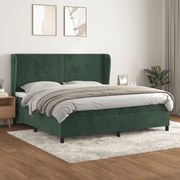 ΚΡΕΒΑΤΙ BOXSPRING ΜΕ ΣΤΡΩΜΑ ΣΚΟΥΡΟ ΠΡΑΣΙΝΟ 200X200ΕΚ. ΒΕΛΟΥΔΙΝΟ 3129174