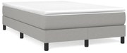 vidaXL Κρεβάτι Boxspring με Στρώμα Ανοιχτό Γκρι 120x190 εκ. Υφασμάτινο