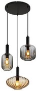 Κρεμαστό Φωτιστικό Οροφής 3xE27 Μαύρο 15719-3 Globo Lighting-15719-3-Μαύρο 15719-3