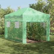 vidaXL Θερμοκήπιο με στέγη Πράσινο 280 x 410 x 315 εκ Ατσάλι