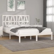 Πλαίσιο Κρεβατιού Λευκό 120x190 εκ Μασίφ Πεύκο Small Double 3103969