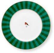 ΠΙΑΤΟ ΓΛΥΚΟΥ Δ17cm PIP STUDIO - LOVE BIRDS STRIPES EMERALD-GREEN