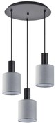 Φωτιστικό Οροφής Adept Tube 77-8516 35x35x300cm 3xE27 60W Black-Grey Homelighting