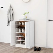 vidaXL Παπουτσοθήκη Λευκή 60 x 35 x 92 εκ. από Μοριοσανίδα