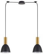 Φωτιστικό Οροφής Adept Tube 77-8641 50x16x300cm 2xE27 60W Black-Gold Homelighting