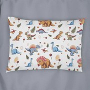Βρεφική Μαξιλαροθήκη (35x45) Dimcol Dinosaur 519 White - Blue