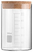 ESTIA ΔΟΧΕΙΟ ΑΠΟΘΗΚΕΥΣΗΣ ΓΥΑΛΙΝΟ 500ml ΜΕ ΚΑΠΑΚΙ ΦΕΛΛΟΥ 01-25076