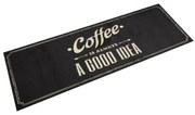 vidaXL Χαλί Κουζίνας Πλενόμενο Επιγραφή Coffee 60x180 εκ. Βελούδο