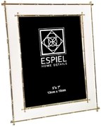 Κορνίζα Μεταλλική Χρυσή-Λευκή ESPIEL 20x25εκ. FAM762