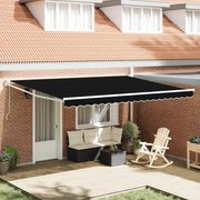 vidaXL Αυτόματη Αναδιπλούμενη Τέντα  Μαύρη 450x300 εκ