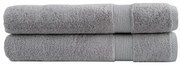 vidaXL Πετσέτες Premium SOLUND 2 Τεμ. Γκρι 100x200 εκ. 600 γρ/μ²
