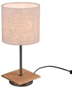 Φωτιστικό Επιτραπέζιο Elmau 502100130 18x40cm 1xE14 40W Beige-Natural Trio Lighting