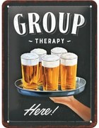 Μεταλλική πινακίδα Group Therapy