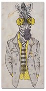 MR.ZEBRA ΠΙΝΑΚΑΣ ΚΑΜΒΑΣ ΠΟΛΥΧΡΩΜΟ ΞΥΛΟ 30x60xH1,8cm - 016254