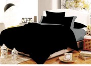 Σετ Σεντόνια Polycotton Μονά Με Λάστιχο 100x200+20εκ. Με Φάσα Black-Grey 7000009-1F