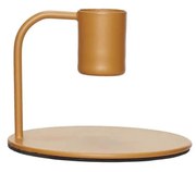 Amber Μεταλλικό Κηροπήγιο Κίτρινο Ωχρας, H7 Ø9cm HUBSCH