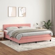 ΚΡΕΒΑΤΙ BOXSPRING ΜΕ ΣΤΡΩΜΑ ΡΟΖ 180X200 ΕΚ. ΒΕΛΟΥΔΙΝΟ 3141382