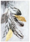 Πίνακας Καμβάς Feathers 166-224-049 60x3x90cm Multi Κάθετοι Καμβάς