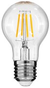 GloboStar 99243 Λάμπα E27 A60 Γλόμπος LED On/Off Switch Dimmable FILAMENT 6W 580 lm 320° AC 85-265V με Διάφανο Γυαλί 3 Step Switch Dimmable Θερμό Λευκό 2700k