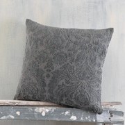 Μαξιλαροθήκη Διακοσμητική Vilano Dark Grey Ρυθμός 40Χ40 Chenille,Cotton,Polyester