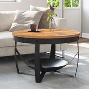 Τραπεζάκι Σαλονιού Ø68 x 43 εκ. από Μασίφ Ξύλο Ακακίας