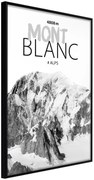 Αφίσα - Peaks of the World: Mont Blanc - 40x60 - Μαύρο - Χωρίς πασπαρτού