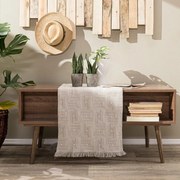 Τραβέρσα Messina 02 Beige Teoran 45X180 Cotton-Polyester