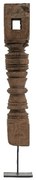 Artekko Totem Κηροπήγιο Τοτέμ Ξύλο/Μέταλλο Καφέ/Μαύρο (10x10x68)cm Artekko 48557
