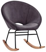 Πολυθρόνα Κουνιστή PAULINA C8399.01 με Γκρί Βελούδο 76X86X76Υ εκ. 76x86x76 εκ.