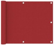 vidaXL Διαχωριστικό Βεράντας Κόκκινο 75 x 500 εκ. Ύφασμα Oxford