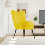 Πολυθρόνα Relax Κίτρινο Μουσταρδί Υφασμάτινη