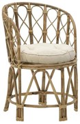 ΠΟΛΥΘΡΟΝΑ ROSTAN INART ΦΥΣΙΚΟ RATTAN ΜΕ ΜΑΞΙΛΑΡΙ 60X46X80ΕΚ