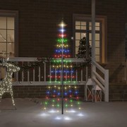 vidaXL Χριστουγεν. Δέντρο για Ιστό Σημαίας 108 LED Πολύχρωμο 180 εκ.