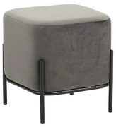 Σκαμπό Bella/S Grey Velvet Υφασμα Μέταλλο/Υφασμα 36x36x38cm