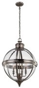 Κρεμαστό Φωτιστικό Οροφής 4xE14  Φ50cm  Adams Elstead Lighting-FE-ADAMS-4P-ANL-Νίκελ Ματ FE-ADAMS-4P-ANL