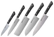 Μαχαίρια Harakiri SHR-0250B (Σετ 5τμχ) Black Samura Stainless Steel