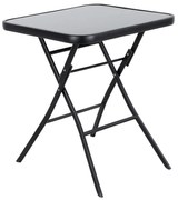 Τραπέζι Μεταλλικό ArteLibre Πτυσσόμενο TAURUS Μαύρο 60x60x70cm