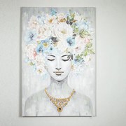 ΠΙΝΑΚΑΣ ΚΑΜΒΑΣ ΓΥΝΑΙΚΑ ΜΕ ΛΟΥΛΟΥΔΙΑ 80x120x3.5cm|755-12013