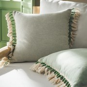 Μαξιλαροθήκη Διακοσμητική Kianga 226/18 Bean Green Gofis Home 43X43 100% Βαμβάκι