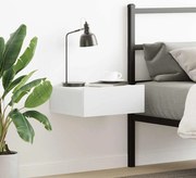 vidaXL Κομοδίνο Κρεμαστό Λευκό 40 x 30 x 15 εκ. από Επεξεργασμένο Ξύλο