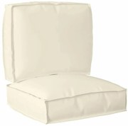 vidaXL Σετ Μαξιλαριών Πάγου 2 pcs Κρεμ 50 x 50 x 12 cm Ύφασμα Oxford