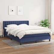 ΚΡΕΒΑΤΙ BOXSPRING ΜΕ ΣΤΡΩΜΑ ΜΠΛΕ 140X190 ΕΚ. ΥΦΑΣΜΑΤΙΝΟ 3130031